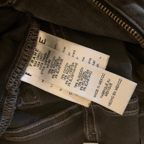 Frame Denim  Le High Straight Raw Stagger Jeans in Noise Size 29 - Picture 14 of 16